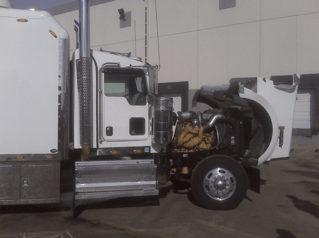 this image shows on-site truck repair in Abington, PA